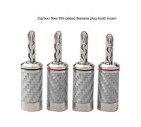 4Pcs Banana Plugs Hifi Diy Carbon Fiber Electrical Audio Speaker Cable Banana Connector Plug White