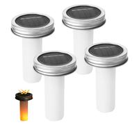 4pcs Barattolo Muratore di Sostituzione Solare bulbi di Sostituzione 4x3 Pollici di Creativa Parti di Luce Solare per Patio Giardino Decorazione per Decorazioni