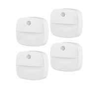 4pcs Battery Powered Led Night Light with Built-in Motion Sensor Light Stick for Wall, Hallway, Indoor, Bedroom (warm White)