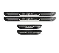 4Pcs Battitacco in Acciaio Inox per Alfa Romeo Giulietta 2011, Anti-Graffio Door Sill Kick Plates Trims Protector Accessori,Carbon Fiber