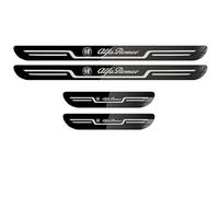 4Pcs Battitacco in Acciaio Inox per Alfa Romeo Giulietta 2011, Anti-Graffio Door Sill Kick Plates Trims Protector Accessori,Black