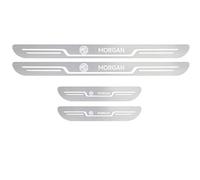 4Pcs Battitacco in Acciaio Inox per MG ZS EV EZS 2017-2022 2023 2024,Anti-Graffio Door Sill Kick Plates Trims Protector Accessori,Silver