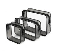 4pcs Beauty Case Trasparente Borsa da Viaggio per Cosmetici | Impermeabili TSA Borsa viaggio per il trasporto di liquidi Beauty Case per Donna/Uomo