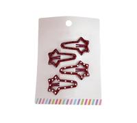 4Pcs Bella Hairpin Cremisi Clip Dei Capelli 2000s Clip Laterale Punteggiato Barrettes Creativo Hairpin Dolci Foto Puntelli
