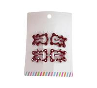 4Pcs Bella Hairpin Cremisi Clip Dei Capelli 2000s Clip Laterale Punteggiato Barrettes Creativo Hairpin Dolci Foto Puntelli