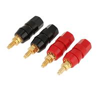 4Pcs Binding Post Terminal, 4mm Black e Red Audio Speaker Test Sonda Montaggio Su Telaio Presa a Banana Connettore Adattatore Jack da Pannello