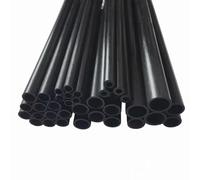 4Pcs Black Fiberglass Tubes - 3-14mm OD 495mm Rigid Hollow Rods for Tents, DIY Projects, and Fishing Pole Repair(7x4x495mm)