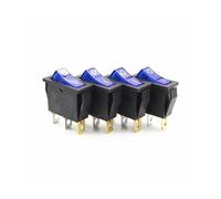4Pcs blue 12V rocker switch LED lights Control switch buttons and lights