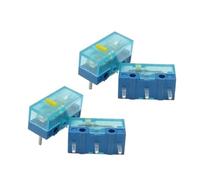 4Pcs Blue Transparent Mouse Switch Button Pink Red Yellow Blue Green Dot Button Switch 3Pin 0.74N(30 million clicks)