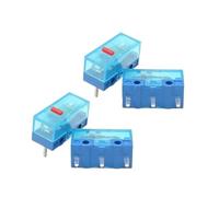 4Pcs Blue Transparent Mouse Switch Button Pink Red Yellow Blue Green Dot Button Switch 3Pin 0.74N(60 million clicks)