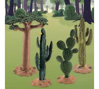 4pcs Cactus Model BAOBAB Kids Bambini Giocattoli Cognitivi Puntelli Mini