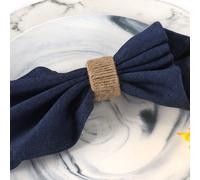 4pcs Canapa Corda Tessuto Tovagliolo Anello Mano Semplice Fibbia Hotel Da Decor