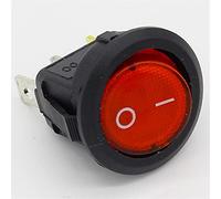 4Pcs Car 220V Round Rocker Dot Boat LED Light Toggle Switch SPST ON/Off Controls (Color : Red) (Color : Red) Controls Switches