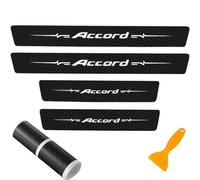 4pcs Car Door Sill Protector Carbon Fiber for Hon-da Accord Welcome Pedal Strips Kick Plates Styling Accessories with Film Scraper