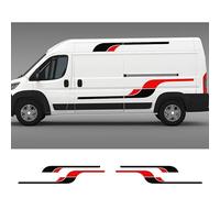 4PCS Car Long Side Stickers Auto Racing Decals, For Fiat Ducato Vinyl Film Accessories