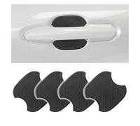 4PCS Car Scratch Protectors, TPU Carbon Fiber Door Bowl 3D Traceless Sticker, Automotive Door Handle Paint Protective Film Cover Accessories, Universal for Most Cars