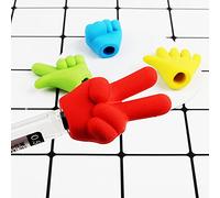 4Pcs Cartoon Forbici Panno di Pietra Gomma Gesto Dito Gomma Matita Top Colorato Gomma Eraser Studente Bambini Regali