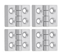 4Pcs Cerniere Regolabili 180 Gradi, per Serratura Foglio 30x38mm, Argento