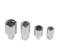 4pcs Chrom Vanadium Stahl 1/2, 3/8, 1/4 Adattatore chiave per la professione (SILVER)