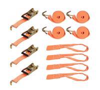 4PCS Cinturino Ratchet Tie Down 2T 2000KG 2 TON 2.9m x38mm Heavy Duty Straps