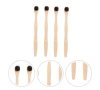 4pcs Cleaner linguistica Strumenti per la sanità orale per la lingua (nero)
