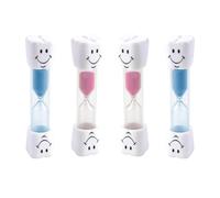 4pcs Clessidre Sorridenti per Bambini - Timer di 3 Minuti per Cucina, Ufficio e Tempo di Gioco, Ideali per l'Educazione al Tempo e Divertimento, Sicure e Multifunzionali (4pcs)