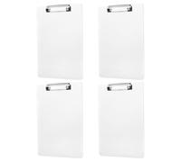 4Pcs Clipboard portatile trasparente in plastica per appunti A4 con scale