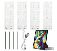 4PCS CMYK Lithophane LED Backlight Board Kit, Kit di retroilluminazione a LED Compatible with Bambulab A1/A1 mini/P1P/P1S/X1C/X1E Stampante 3D per Scheda Luminosa del Modello Fotografico Stampato 3D
