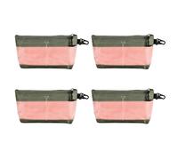 4Pcs Compatto Impermeabile Contro Le Tasche Fissate Strumento Trasparente PVC per Precisione Parti di Stoccaggio Contro Pianificatore di Utensili Fissi