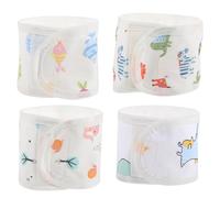 4pcs Copertura del cordone ombelicale per neonato 0-12 mesi, band bottoni di pancia per bambini in cotone morbido con 4 stili, banda di pancia per bambini per regali da ragazzo, copertura del cordone