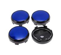 4Pcs Copricerchi Centrotappi Per Cerchioni 2.42" 2.60" 6 Clip Nero