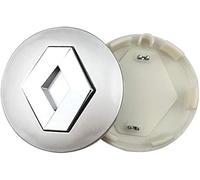 4Pcs Coprimozzo Tappi Copricerchi Ruota Coprimozzi Cerchioni coperture per mozzi 57mm per Koleos Duster Megane,Silver