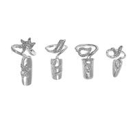 4pcs Crystal Cover Copertura anello di anello per chinutte Anelli di