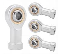 4Pcs Cuscinetto Articolato Snodato Cuscinetti Sferici Filettato Auto-Lubrificante Asta Fine Cuscinetto Sferico Stelo Filettatura Femmina Estremità (M6)