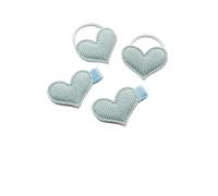 4pcs Cute Children's Love Headband for Girls Tied Ponytail Rubber Band Headband(Blue)