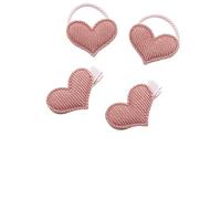 4pcs Cute Children's Love Headband for Girls Tied Ponytail Rubber Band Headband(Orange)
