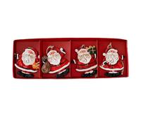 4PCS Decorazioni Natalizie in Resina Babbo Natale Pupazzo di Neve per Decorazion