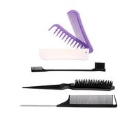 4pcs Detagling Pennello Set Bordi Pennello Bruovalo Styling Pettinate Pettinate In Metallo Pettini Pieghevole Pettina
