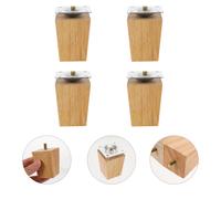 4pcs Divano in legno Leg Gamba Casa Cabinetto Gambe Letto Gambe Mobili Supporto