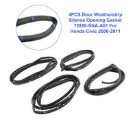 4PCS Door Weatherstrip Silence Opening Gasket Per Honda Civic 2006-2011 S1