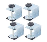 4Pcs Drawer Front Mounting Clips | Galvanized Metal Clamps for Woodworking | Easy Adjustment Fixing Clips for Cabinet/Storage Unit/Furniture | 2.0mm Thick, High Torsion