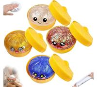 4pcs Dumpling Squishy Mistery Box,dumpling Squishy,mini Glitter Mystery With Steamer Box,Stress & Anxiety Relief Toys For Kids & Adults Non-Edible(B-4pcs)