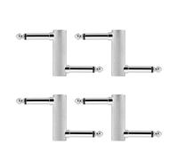 4Pcs Effetti Pedale Chitarra Patch Connettore Accoppiatore Maschio a Maschio Offset Spine Adattatore 6.35mm A 6.35mm Adattatore Convertitore