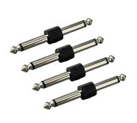 4Pcs Effetti Pedale Chitarra Patch Connettore Accoppiatore Maschio a Maschio Offset Spine Adattatore 6.35mm A 6.35mm Adattatore Convertitore