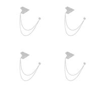 4Pcs Elegante Corrispondenza Risvolto Clip Set Design Moderno Vestito Gioielli Elegante Maglione Scialle Clip Pin Per Gli Uomini Donne Accessori Evento Affari, Aircraft model, come descritto