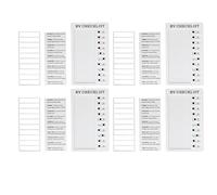 4pcs Elenco della lista di controllo Produzione fai -da -te riciclabile grafico rotativo portatile ridotto per il promemoria del piano di viaggio (Elenco di controllo RV)