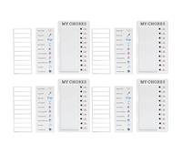 4pcs Elenco della lista di controllo Produzione fai -da -te riciclabile grafico rotativo portatile ridotto per il promemoria del piano di viaggio (Mychores)