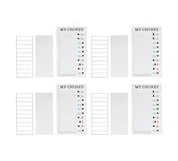 4pcs Elenco della lista di controllo Produzione fai -da -te riciclabile grafico rotativo portatile ridotto per il promemoria del piano di viaggio (Carta bianca)