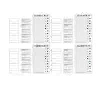 4pcs Elenco della lista di controllo Produzione fai -da -te riciclabile grafico rotativo portatile ridotto per il promemoria del piano di viaggio (Care degli anziani)