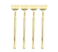 4PCS Extendable Back Scratcher Portable Stainless Steel Telescoping Back Scratcher for Massage